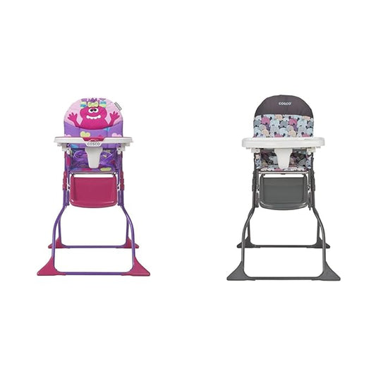 Cosco Simple Fold Deluxe High Chair, Monster Shelley & Simple Fold High Chair, Elephant Puzzle