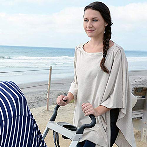 Solana Nursing Cover By Dria: Premium Breastfeeding Poncho made with Organic Modal Fabric.