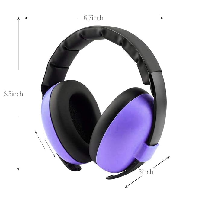 Noise Cancelling Headphones for Kids, Babies Ear Protection Earmuffs Noise Reduction for 0-3 Years Babies, Toddlers, Infant (Purple)
