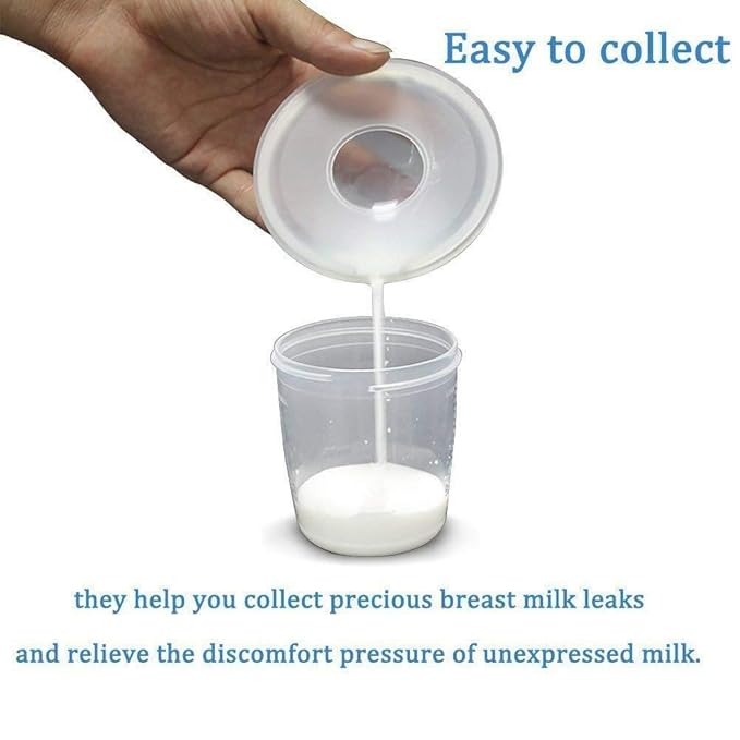 Breast Shells Milk Collector Leaking Storage Collection Shell Nursing Mom for Breastfeeding Nipple Cups Reusable Washable(2 Pack)