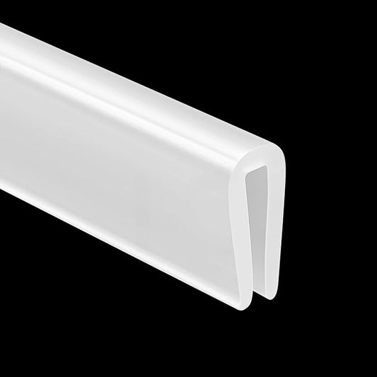 Rubber Edge Trim, U Channel Edge Protector Flexible Proof Edges Trims for Sharp Edges Clear 1/16" Slot, Fit for 0-3/32" Guard Protectors for Sheet Metal, Car Doors, Hatches, Table Corners 13Ft