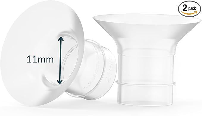 Ameda Breast Pump Flange Insert | 11mm Flange Insert | Ameda Pump Parts | Universal Flange Insert | Compatible with GLO, MYA Joy, MYA Joy Plus and Pearl Breast Pumps | 2 Count