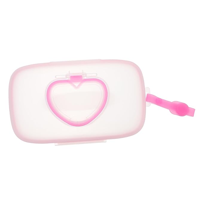 Dispenser Holder Portable Baby Wipes Dispenser Portable Refillable Wipe Holder Wipes Container Reusable Travel Box Pink
