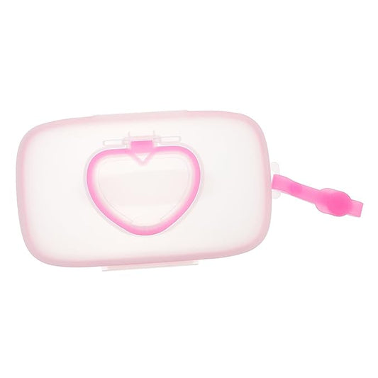 Dispenser Holder Portable Baby Wipes Dispenser Portable Refillable Wipe Holder Wipes Container Reusable Travel Box Pink