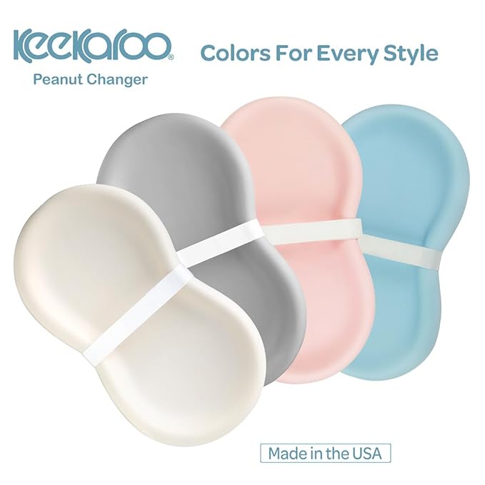 Keekaroo Peanut Changer Grey – the Original - Easy-to-Clean Changing pad and the only Shell Over Foam, Fully Water Repellant