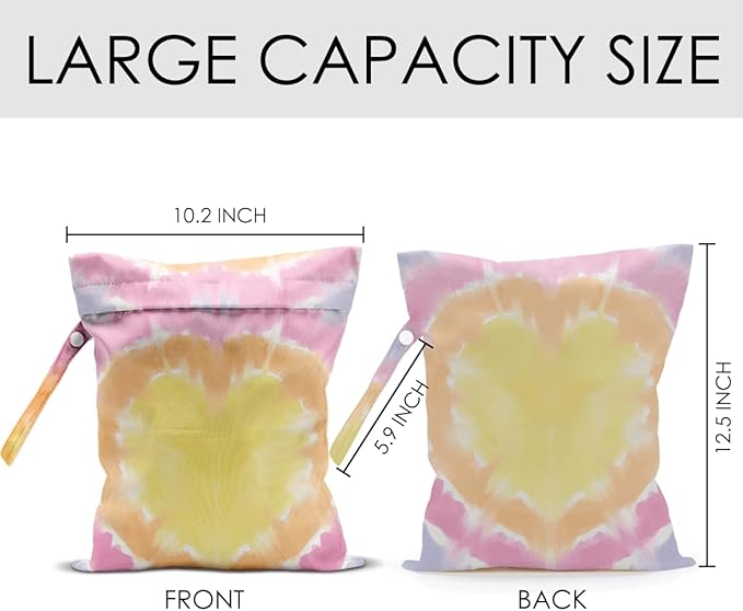 Wet Bag for Swimsuit Pool Travel Baby Cloth Diapers Dirty Yoga Gym Clothes Beach Bags Summer Gifts for Women Men Beach Vacation Essentials Rainbow Waterproof Wet Dry Bag Travel Laundry Bags