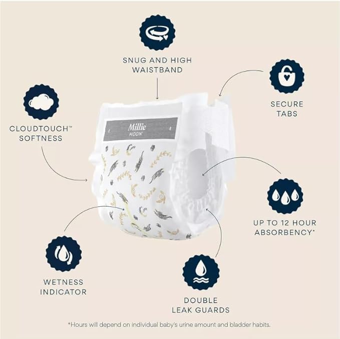 Generic Millie~ Moon Luxury Diapers - Size 2-96ct