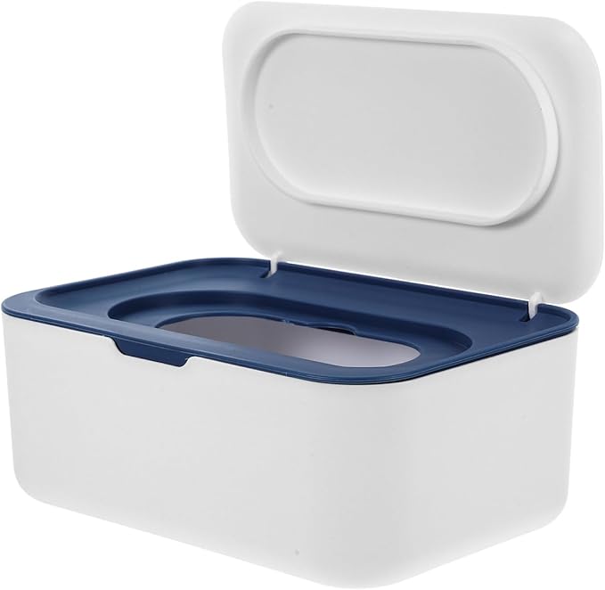Wipes Dispenser Storage Box with Weighted Tray - Outdoor & Nursery Wet Wipe Holder, Trading Card Storage Box Size Tissue Container