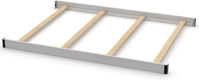 Full-Size Conversion Kit Bed Rails Compatible with Simmons Kids Convertible Cribs by Delta Children - Solid Wood Rail - Toddler and Adult Bed Rail - Nursery Furniture (Moonstruck Grey, BOLT-ON KIT)