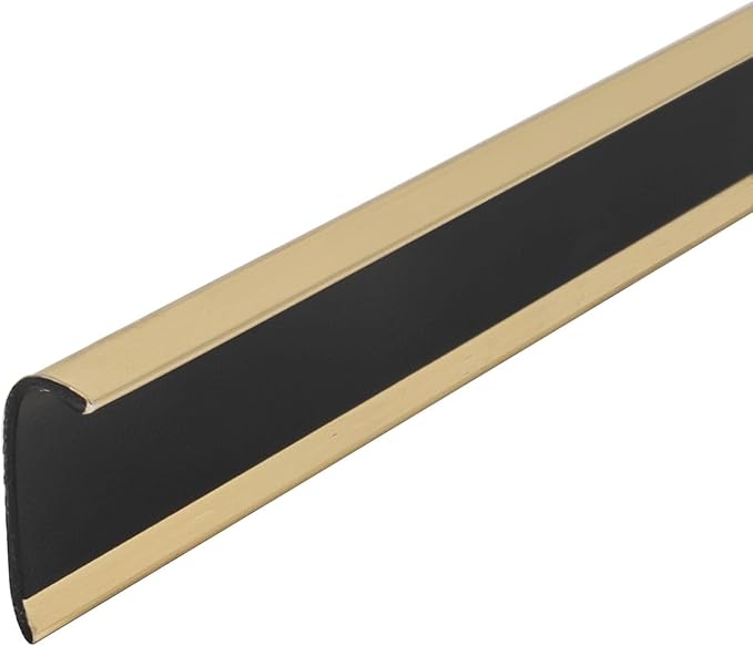 Outwater Plastics 2163-Pol/B Polished Brass 1/4''X 3/4'' Abs & Film Color Plastic Angle Moulding 46 Inch Lengths (Pack of 3)