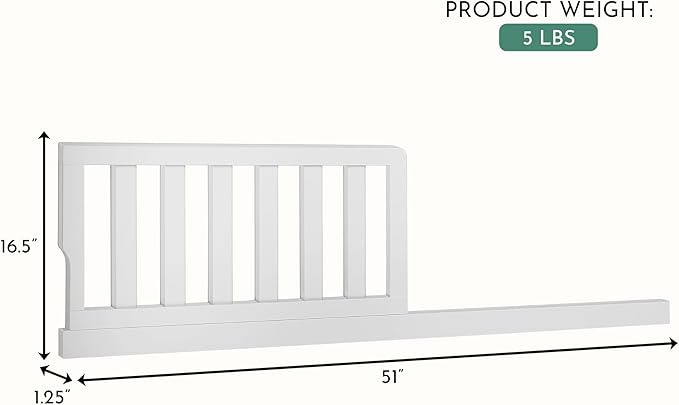 Evolur Toddler Guard Rail, Frost