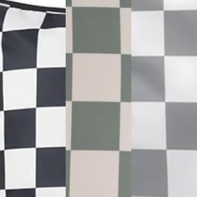 3-Pack Waterproof Wet Dry Bags Travel Organizer for Baby Cloth Diapers,Swimwear & Gym Clothes,Dual Zippered Pockets with Snap Handle-Black Grey Checks