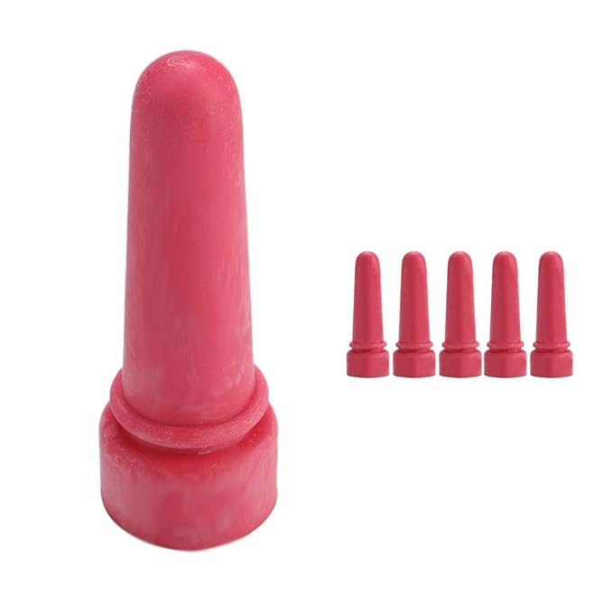 Cow Feeding Nipple, 5pcs Personalized Durable 6.9cm Length Rubber Milk Drink Nipples Animal Feeding Supplies