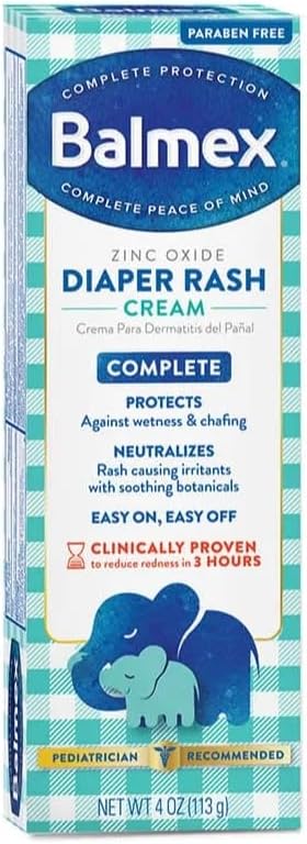Balmex Diaper Rash Cream with Aloe & Vitamin E, 4 oz