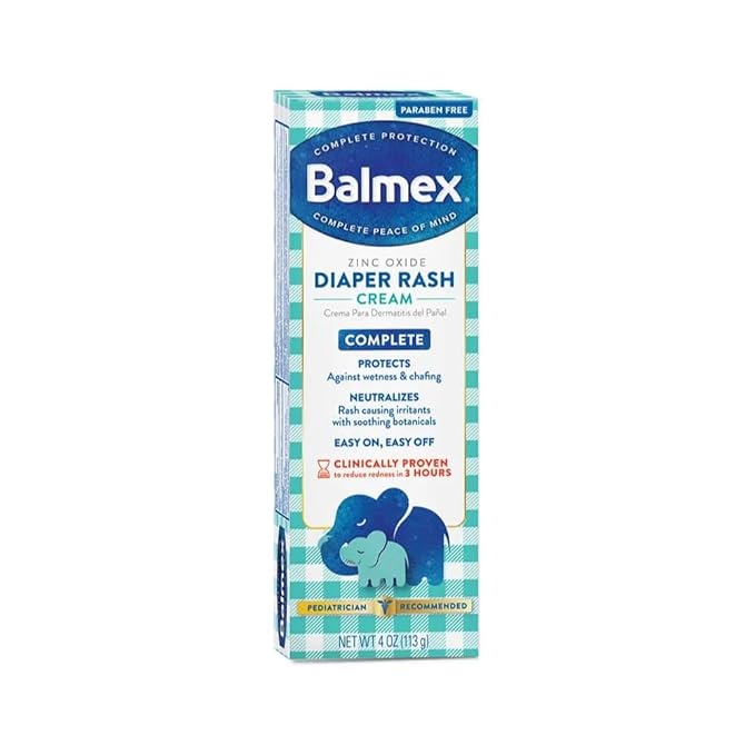 Balmex Balmex Diaper Rash Cream With Zinc Oxide, 4 Oz (Pack Of 2)