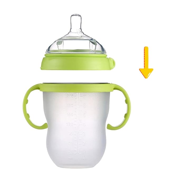 Bottle Handles Grip Compatible for Comotomo Baby Feeding Bottle (2 Count, Green)