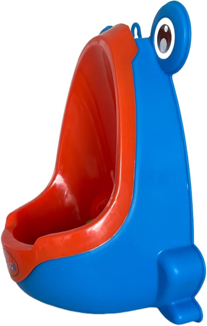 Soraco Frog Potty Training Urinal for Toddler Boys with Funny Aiming Target, Bathroom Frog Pee Trainer Toilet (Blue)