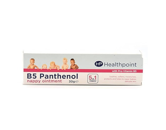 Healthpoint B5 Panthenol Nappy Ointment with Pro-Vitamin B5, 5-in-1 Formula, Soothes and Protects, Suitable for Daily Use, 30g