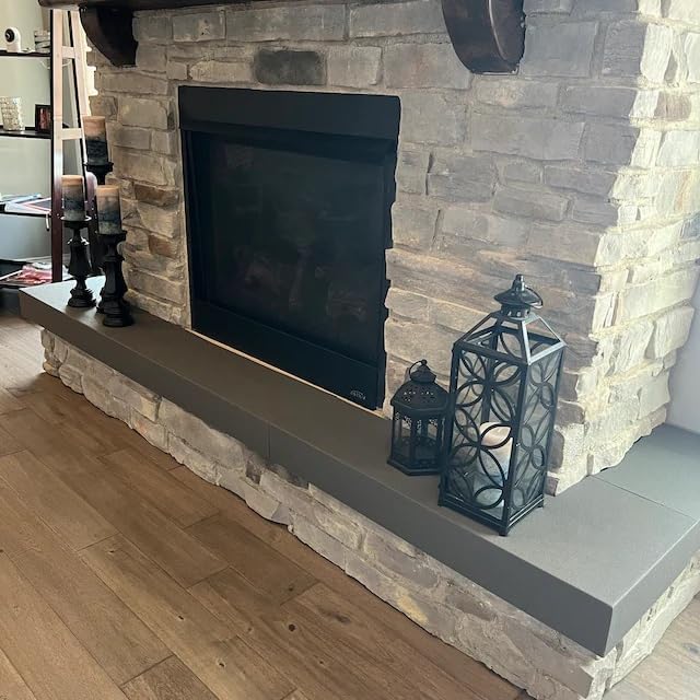 Soft Seat Edge Cushion Fireplace Hearth Guard Bumper Pad Child Proof Padding (Large, Gray-fits Width from-81-104")