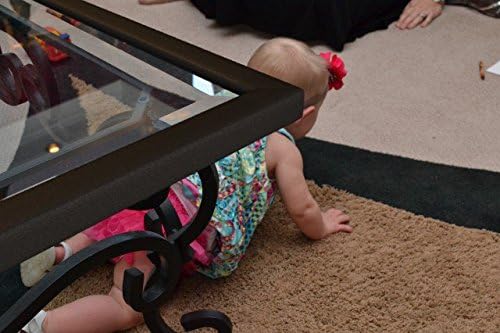 Mom's Besty Extra Dense Child Safety Protectors & Furniture Bumpers Set – 16.2 Ft. Total Coverage (15 Ft. Edge & 4 Taped Corner Guards) - Ebony Black - Free Home Baby Proofing Checklist
