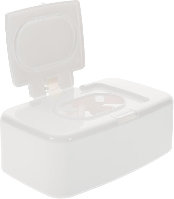 Portable Wipes Dispenser Box with Button Refillable Wet Wipes Holder Compact Travel Case for Home Baby Care Organizer 6.69X4.13X2.36 Inches
