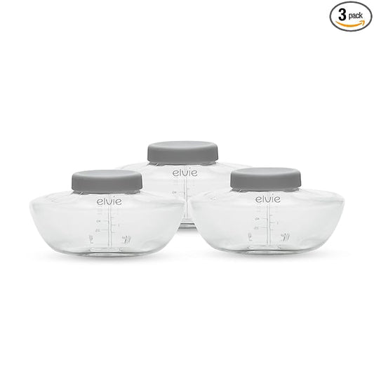 Elvie Pump - Breastmilk Storage Bottles - BPA Free - Breast Feeding Essentials - 3 Pack