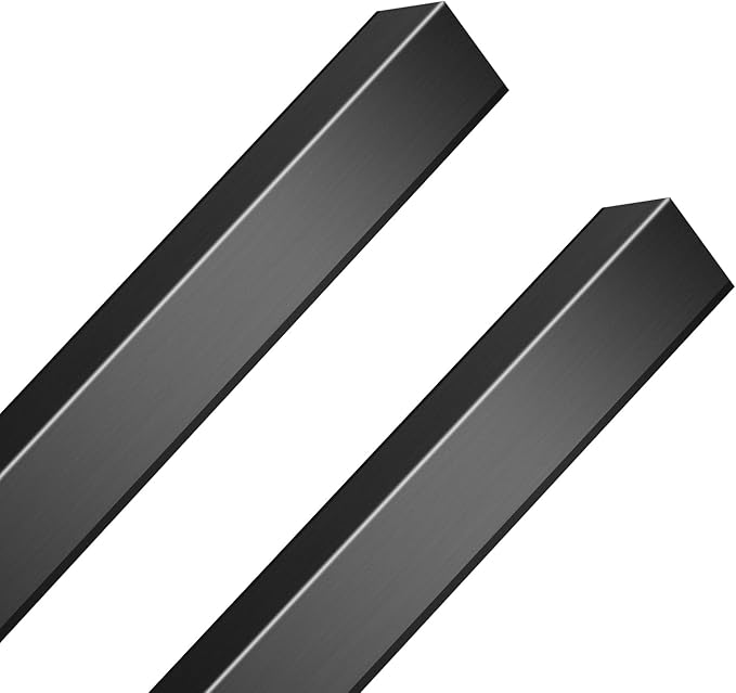 2PCS Black Aluminium Wall Corner Protector Guard 2x2x48” Corner Trim Molding L Metal Edge Protectors for Walls Corner Guards