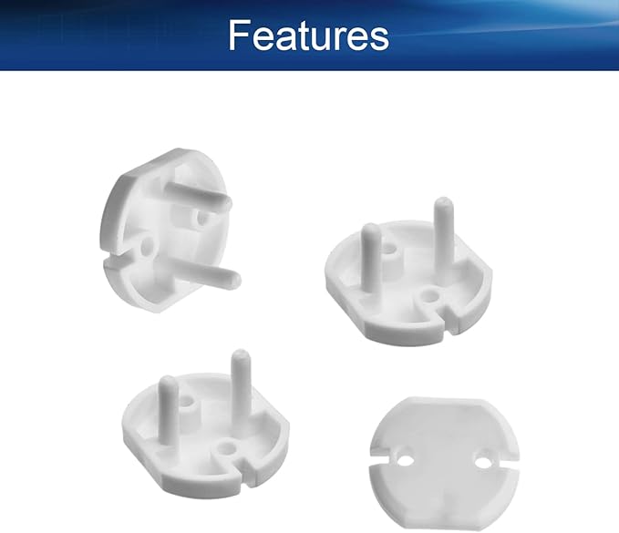 Heyiarbeit 10pcs Outlet Covers Child Proof Plug Cover Electrical Protector Safety Caps for Home Office Electrical Outlets Child Safety Socket Cover 2 Holes White