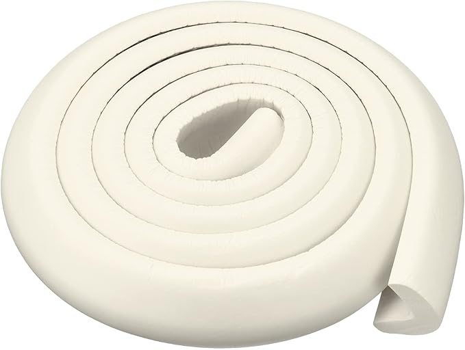 uxcell Corner Guards Edge Protectors 6.56ft(2M), Foam Safety Bumper L Shape for Furniture Corner Table Edge Guard, White