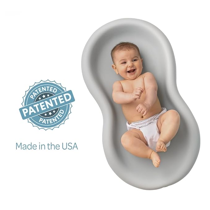 Keekaroo Peanut Changer Grey – the Original - Easy-to-Clean Changing pad and the only Shell Over Foam, Fully Water Repellant