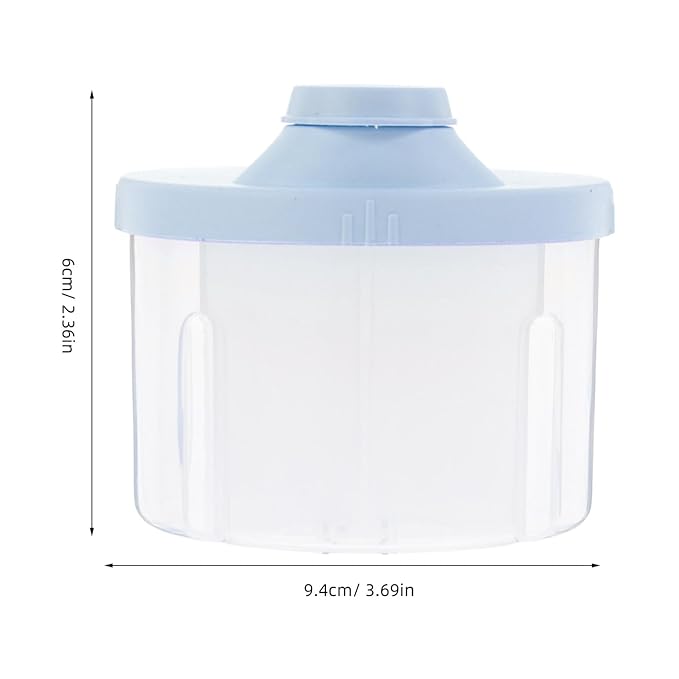 Toddmomy 2pcs Portable Milk Powder Dispenser with Four Compartments Lightweight Sealing Box for Food Storage Travel-friendly Design Leak- Great for Outdoor Use