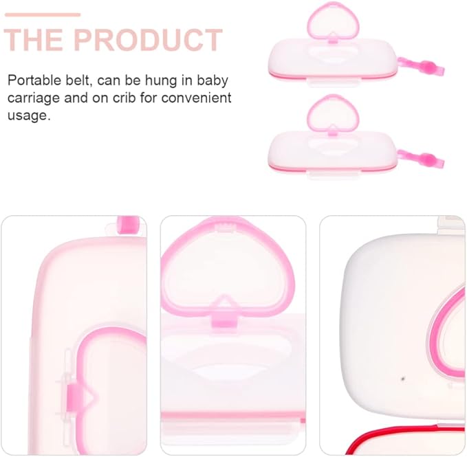 Healeved Baby Carrier 2PCS Baby Wipes Dispenser On-The-Go Wipes Dispenser Portable Baby Diaper Wipe Holders Travel Wipes Case Baby Wipe Holder for Travel,Outdoor Car Decor