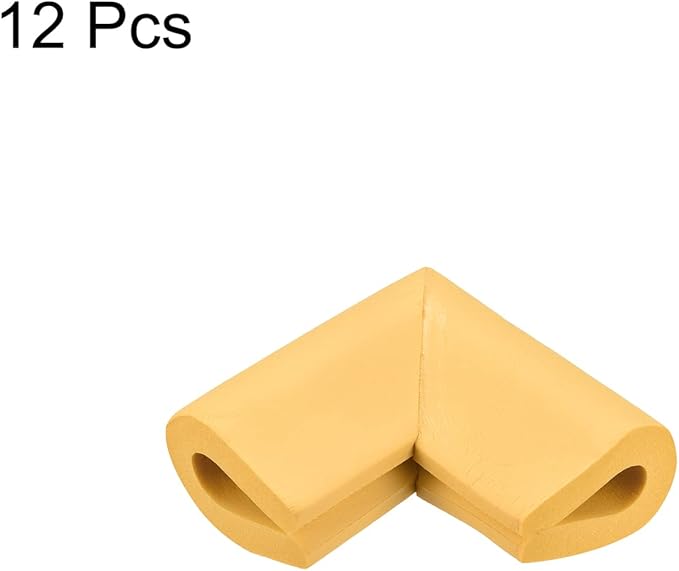 uxcell Corner Guards Edge Protectors, 12Pack U Foam Safety Bumper W Self-Adhesive Tape Furniture Corner Table Edge Guard, 2.16"x1.38"x0.315", Wood Color