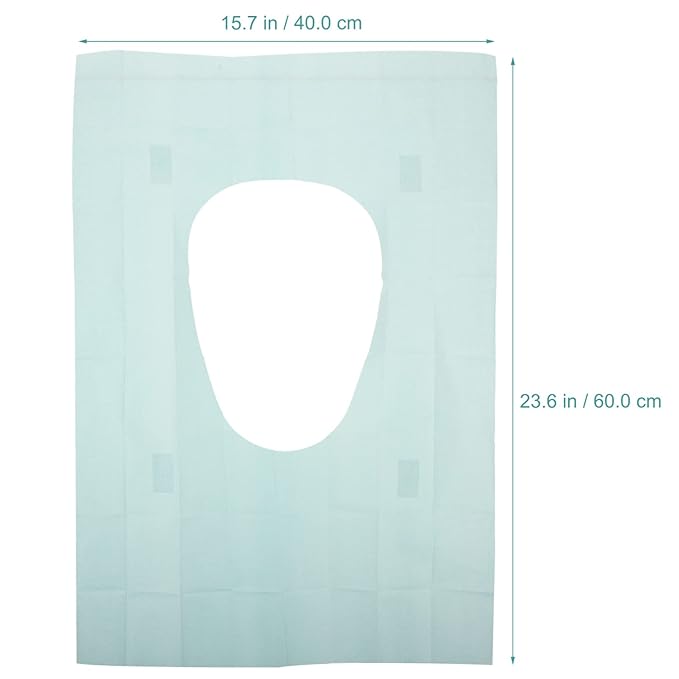 GLEAVI 50pcs Disposable Toilet Seat Covers Travel-Friendly Pads for Public Restrooms Portable for Home Outdoors