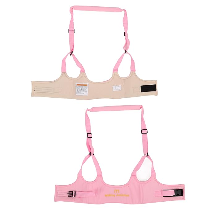 Baby Walking Harness, Absorbent Kids Walker Helper Skin Friendly Prevent Getting Lost Adjustable for Infant (Pink)