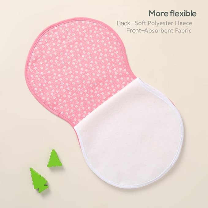sleepyturtle Pack of 5,Baby Burp Cloths,Soft and Absorbent,Unisex,Easy to Use