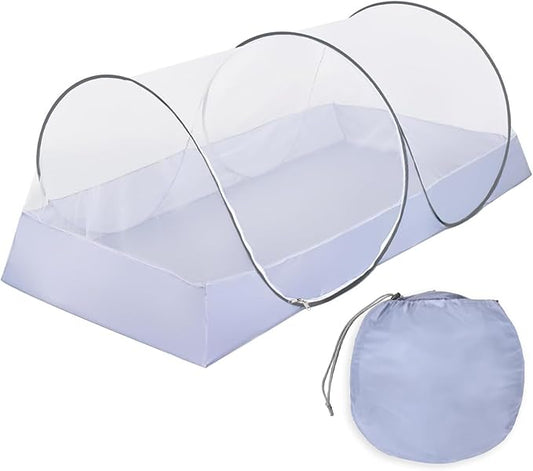 Pop Up Mosquito Net, Foldable Travel Mesh Tent, High-Density Netting Bed Canopy for Bedroom/Camping/Outdoor Trip, for Twin Size Bed