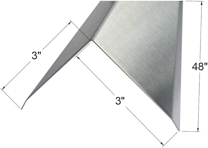 Brushed 304 Stainless Steel Corner Guards, 48" Wall Protectors, 20ga & 16ga, Available in 1/2" to 4", Multi-Pack Options (1, 2, 5, or 10) (5, 3 x 3, 20ga, with Hug Edges)