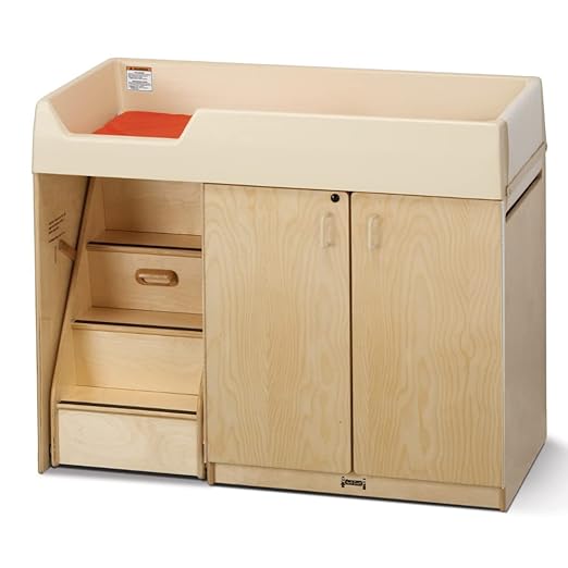 Jonti-Craft 5145JC Diaper Changer with Stairs, Left - Baby Changing Table