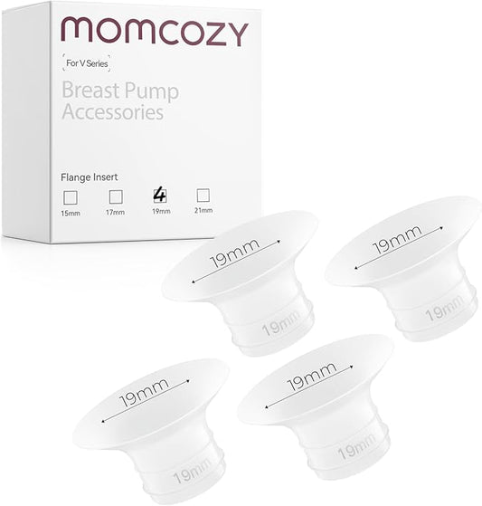 Momcozy Flange Insert 19mm Only for Momcozy V1 Pro/V2 Pro Breast Pump. Original V1 Pro/V2 Pro Breast Pump Replacement Accessories, 4PCS (19mm)