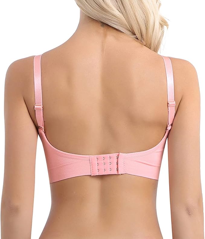 Womens Nursing Bra Seamless Sleeping Wirefree Breastfeeding Maternity Bralette with Removable Spill Prevention Pads