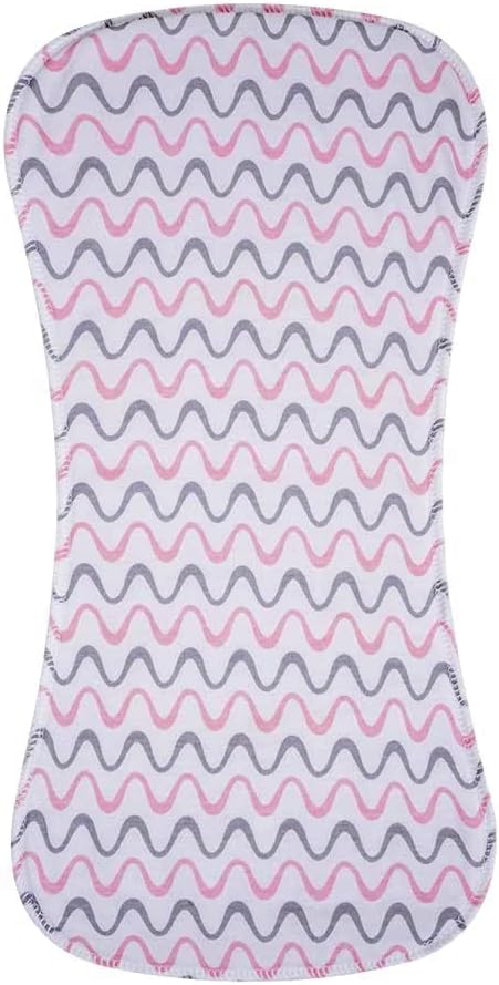 6 Pack Cotton Baby Burp Cloths Extra Absorbent Soft for Baby Boys and Girls (Pink02)