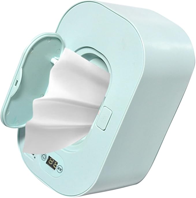 Cocoarm Baby Wipe Warmer Baby Wipe Heater Even Heating Wet Wipes Warmer and Dispenser USB Powered Wipe Warmer for Babies, Holding 80pcs Wipes (Adjustable Temperature)