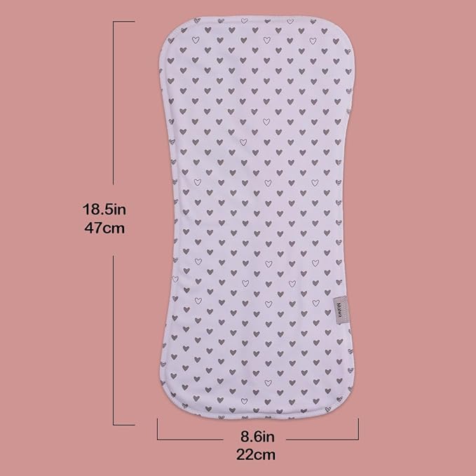 Maiwa 5 Pack Burp Cloths Baby Boy & Girl Soft Absorbent Burping Cloths for Babies, Newborn Spit Up Rags, Infant Towels, Unisex, Large 18.5" x 8.6" (Grey)