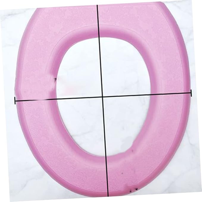 Holibanna 2Pcs Toilet Seat Cover Thicken Eva Mat Practical for Bathroom Soft and Comfortable for Home Use Pink