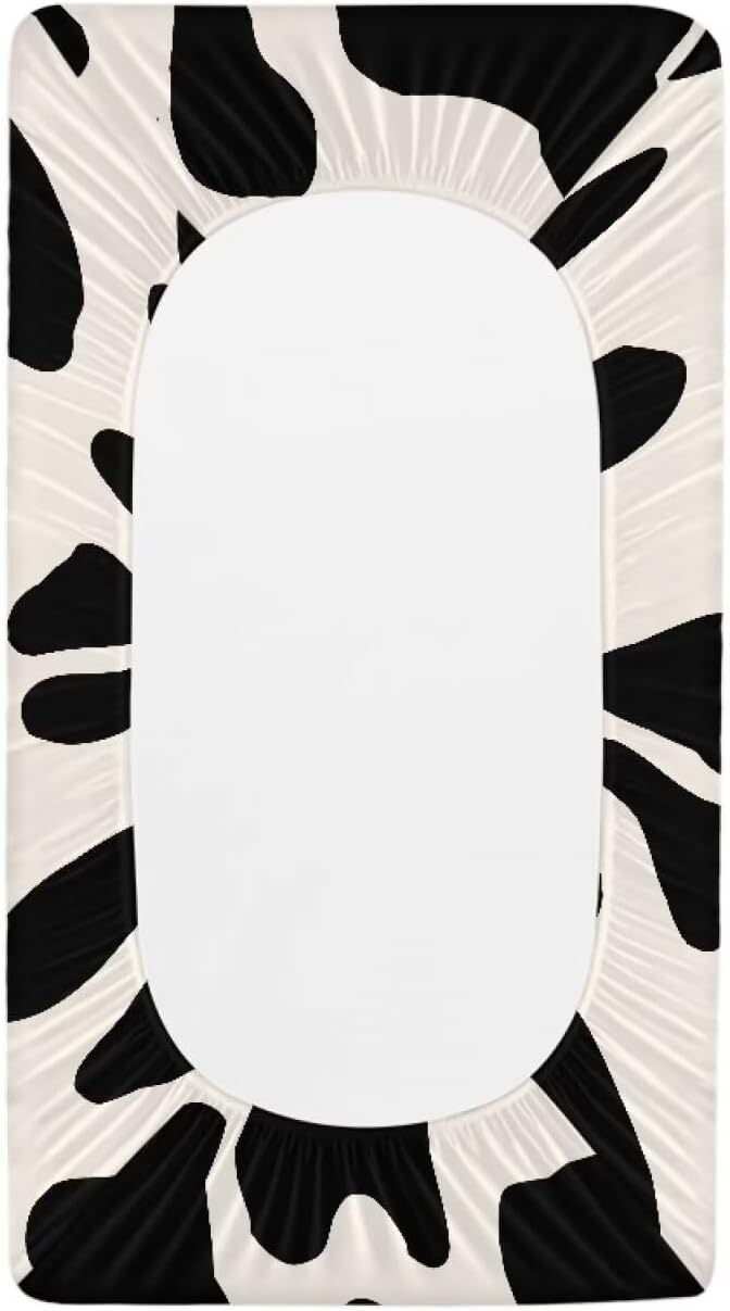 Cow Changing Table Cover Stain Resistant Universal Tray Table Mat Soft Baby Changing Pad Cover Waterproof Cozy Table Sheets for Boys Girls