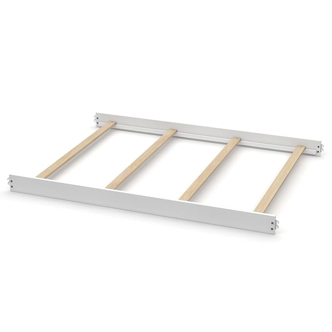Full-Size Conversion Kit Bed Rails for Oxford, Soho, Ozlo & Avalon Baby Convertible Cribs - Solid Wood - Toddler and Adult Rail for Full-Size Bed - Nursery and Baby Furniture (White, Hook-On Kit)