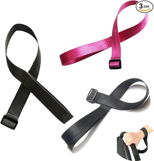 3 Pack Baby Stroller Safety Wrist Strap Handle Attachement or Large Dog Leashes Hands Free Securing Loop Belt for Toddler Travel Stroller Wheelchair Retractable Dog Leash Grips Down Hills