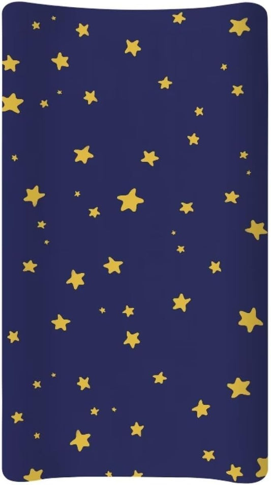 Stars Blue Sky Changing Pad Covers, Breathable Baby Change Table Cover Non Slip Change Sheet for Newborn Babies Boys Girls