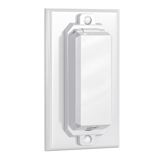 CLYMENE 2 Pack Light Switch Cover Guard, Child Proof Wall Switch Cover Protects Your Lights or Switches from Being Accidentally Turned ON or OFF by Children and Adults, Rocker Style (White)